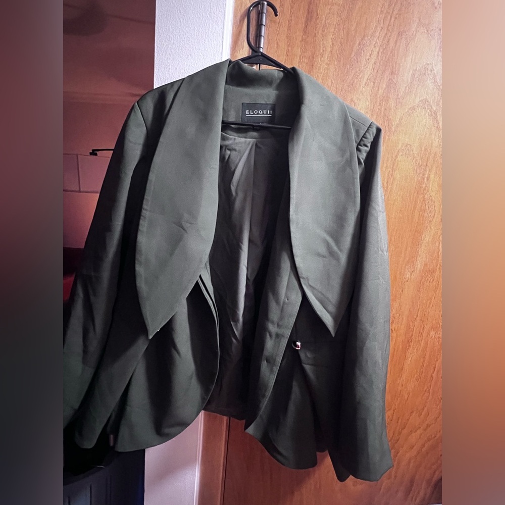 Eloquii Olive Green Blazer |plus size 20| office | Boss women
